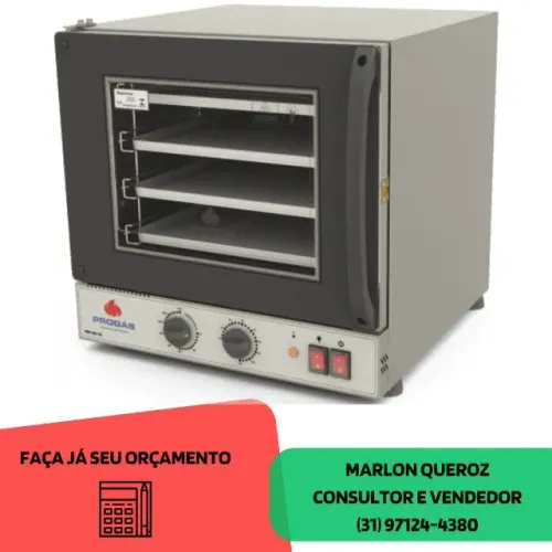 Forno Turbo Elétrico Progás Fast Oven Preto Analógico 127v