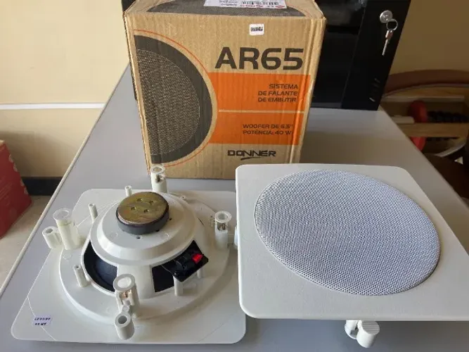 Auto Falante Donner de Embutir Par 60w Total Branca DR 650 R 6,5'' Donner 1 par ( NOVO)