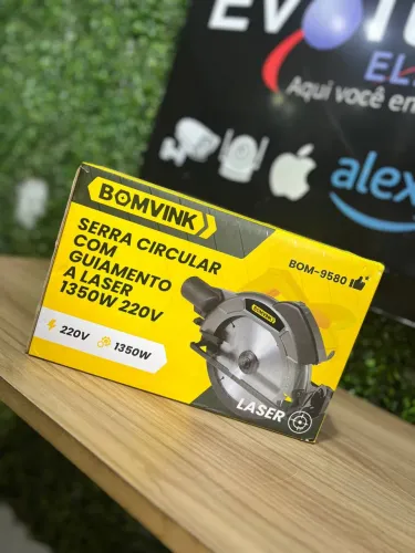 Serra Circular com Guiamento a Laser 220V 1350W  BOM-9580 BOMVINK
