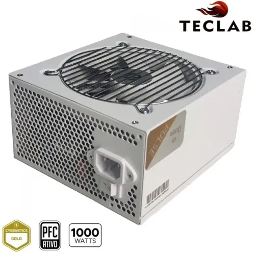 Fonte ATX 3.1 1000W Duex Pulse Pro White PFC Ativo 80+ Gold Full Modular PCIe 5.1 - WZetta