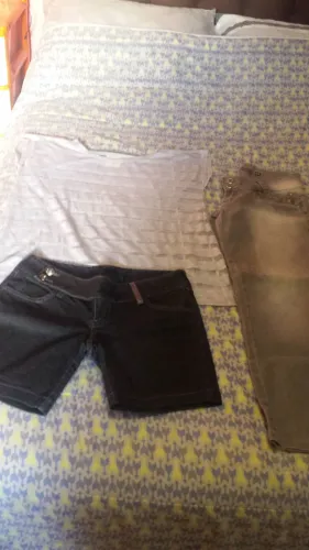 Calça + bermuda feminina 