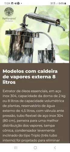 Extrator de Óleos Essenciais