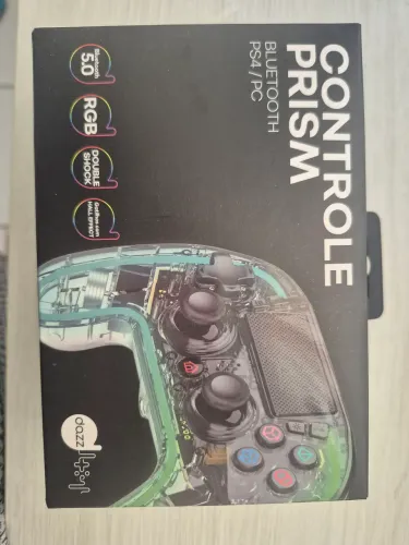 Controle Prism PS4/PC - Bluetooth, RGB e Double Shock