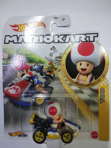 Carrinho Hot Wheels Mario kart Toad Standart kart 1:64 Mattel