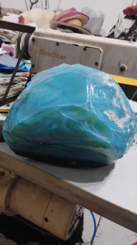 Pedra decoração grande Azul