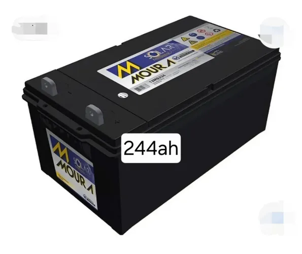 Bateria solar estacionária 12v 244A Moura