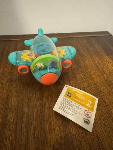 Avião De Brinquedo Fricção De Corrida Luz Engrenagem Criança