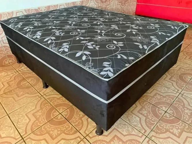 Cama box Casal - Direto da Fábrica / Espuma 10cm