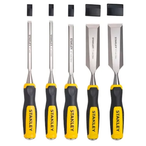 Kit 5 Formão Profissional Reto para Madeira 6mm 13mm 16mm 25mm 32mm Stanley