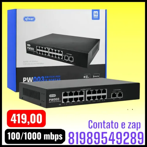 Switch PoE Híbrido Knup PW003