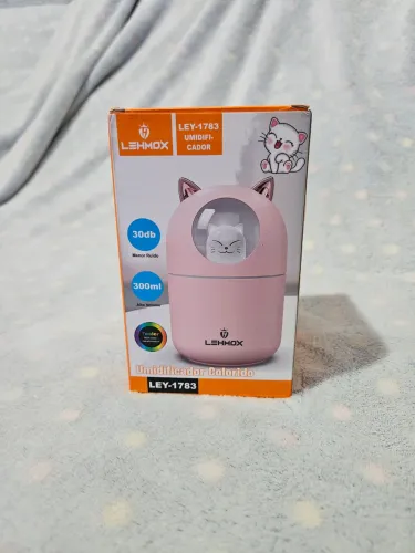 UMIDIFICADOR DE AR LUMINÁRIA USB COM ORELHA GATINHO LEHMOX