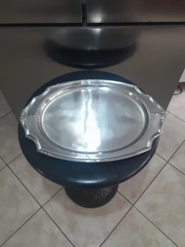 Bandeja francalanza banhada a prata centenária
