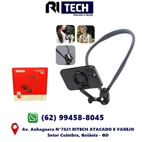 Suporte Magnético Celular Pescoço Gravar Videos em 1° Pessoa
