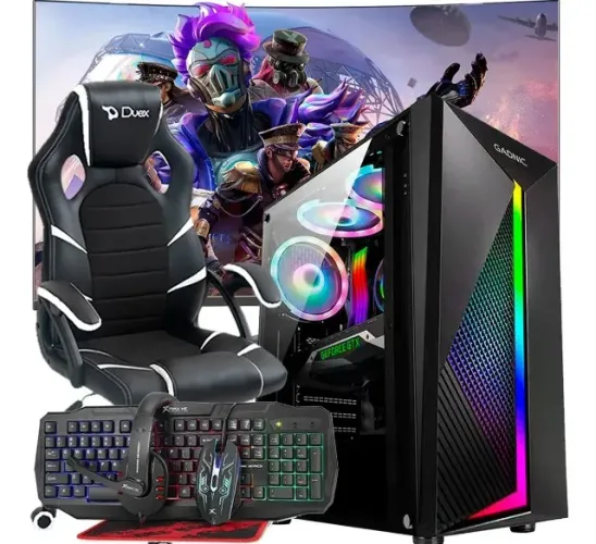 Pc Gamer A8 Ssd 16gb Ram Kit Gamer Completo C/jogos Wifi + Cadeira Gamer