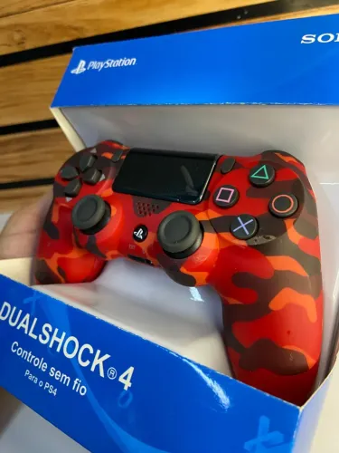 Controle de ps4 vermelho Camuflado