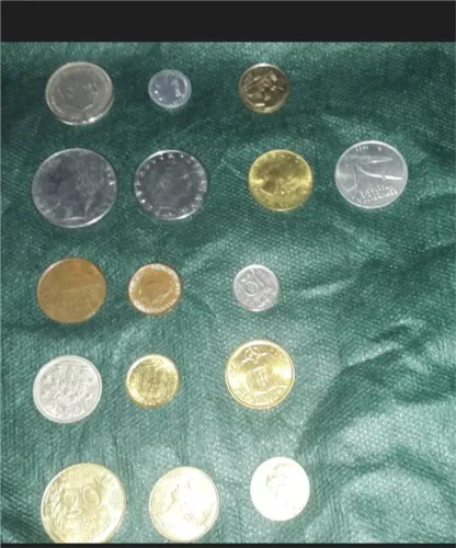 Moedas Lote (16 moedas antigas) Espanha-Itália-holanda-Portugal e França