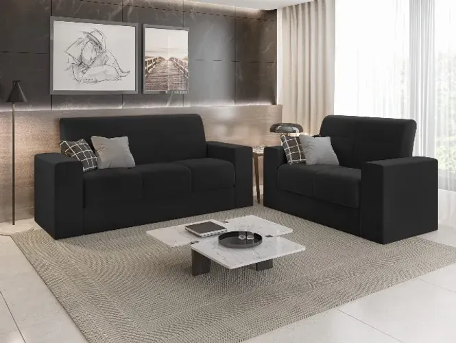 Sofá de 2 e 3 Lugares Veludo Várias Cores NOVO