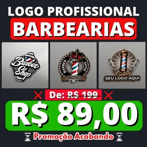 Logo Profissional p/ Barbearias ? de R$199 por R$89
