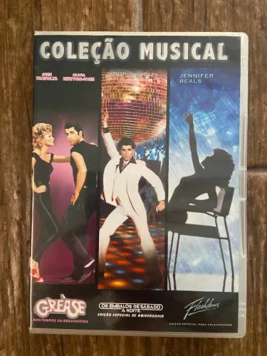 Dvd Triplo Grease, Os Embalos De Sábado A Noite, Flashdance