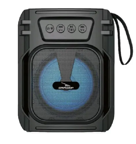 Caixa de Som Bluetooth Portátil USB Pendrive Rádio FM Cartão Micro SD Rádio FM Grasep D-S3