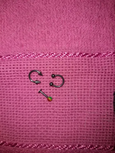 Piercings em Aço Novos 3 peças