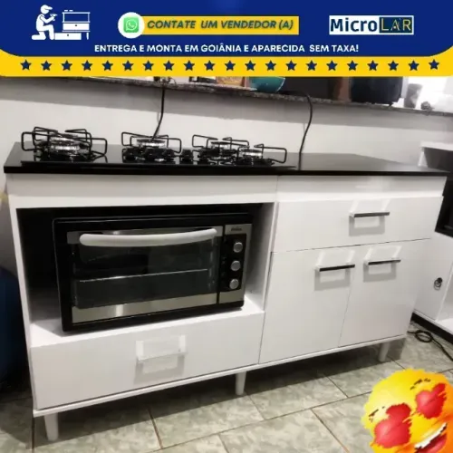 Balcão para Cooktop 1,41 M Largura LT - Novo na Caixa
