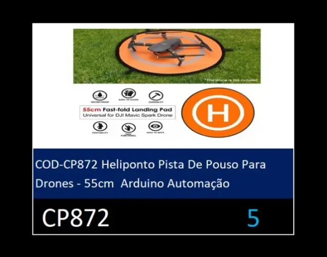 Heliponto Pista De Pouso Para Drones - 55cm Arduino Automação COD-CP872