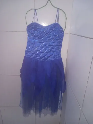 Vestidode Carnaval Azul Feminino M