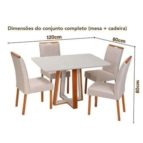 Mesa de jantar elegance, MADEIRA MACIÇA 