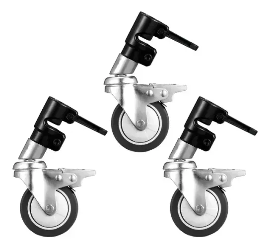 Rodinhas P/ Tripé De Iluminação Tipo C E Girafa Inox Cs-330x