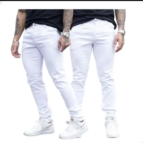 Calças Brancas Slim Fit Masculinas