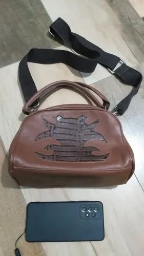 Bolsa couro caramelo
