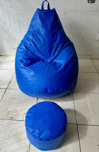 Puff Pera Com Apoio de Pé 