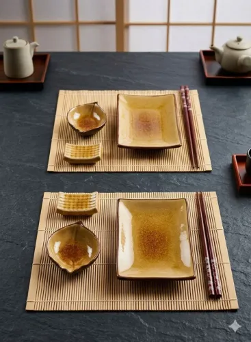 Conjunto sushi cerâmica para 2 pessoas novo na caixa