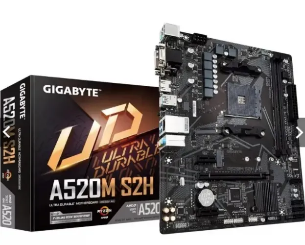Placa Mãe Gigabyte A520M S2H DDR4, AMD, AM4 Nova