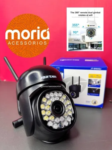 Câmera de Segurança Externa Jortan Ip66 Full Hd Wi-fi App Yoosee Visão Noturna Sensor Movi