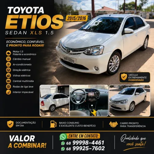 Toyota Etios XLS Sedan 1.5 Flex 16V 4P Mec. 2016
