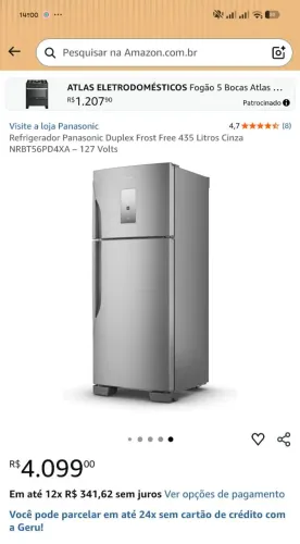 Geladeira Panasonic Econavi 435L