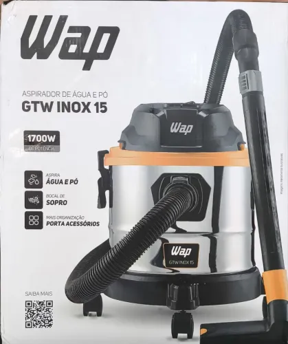 Aspirador água e pó profissional Wap 1700w barril inox 15 litros novo lacrado entrego