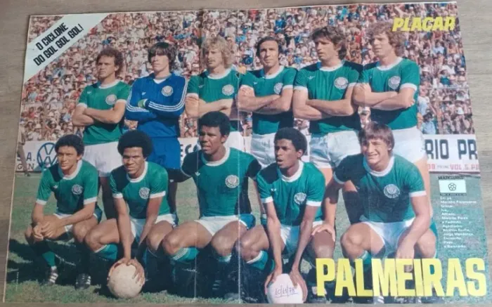 pôster placar original palmeiras - novembro 1978 -47 x 31 cm