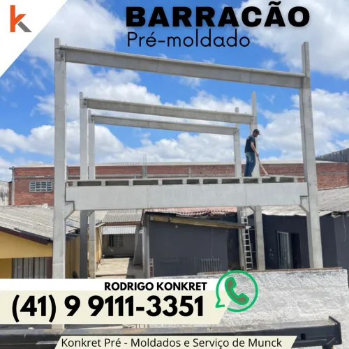 Barracão premoldado para sobrado
