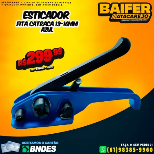 Esticador Fita Catraca 13-16mm Azul