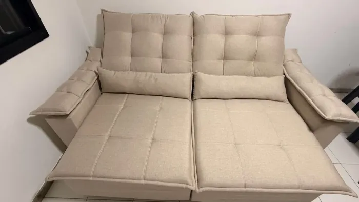 Sofá 3 lugares retrátil e reclinável