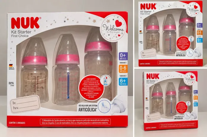 ? Kit Mamadeiras NUK - Novo na Caixa