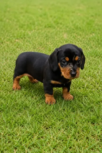 Filhote de Basset dachshund Arlequim