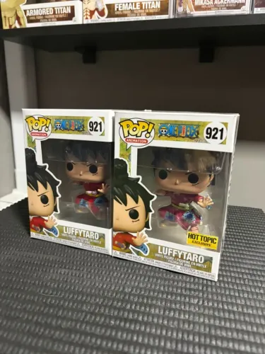 Dupla Funko Pop Luffytaro - Regular + Metalico - One piece Luffy