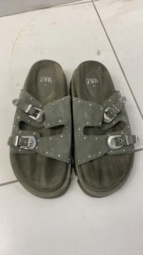 SANDALHA ZARA VERDE TAM 41