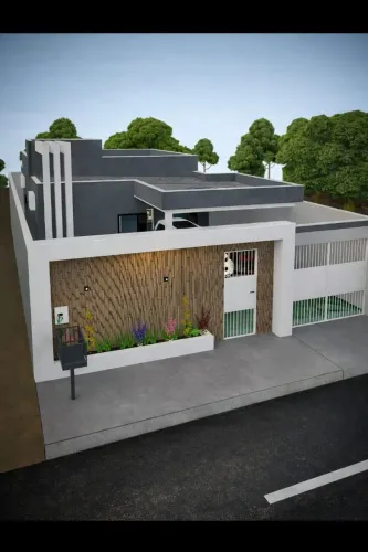 Plantas baixas e projetos de residências. 