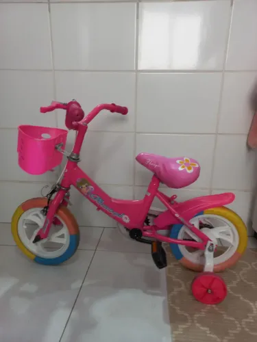 Bicicleta infantil Nathor Flower Aro 12 - Rosa(cima certinha e Rodinhas)