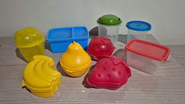 Kit de potes de plástico 